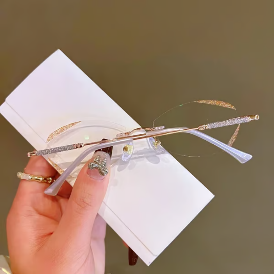 Jala Rimless Geometric Prescription Vintage Glasses