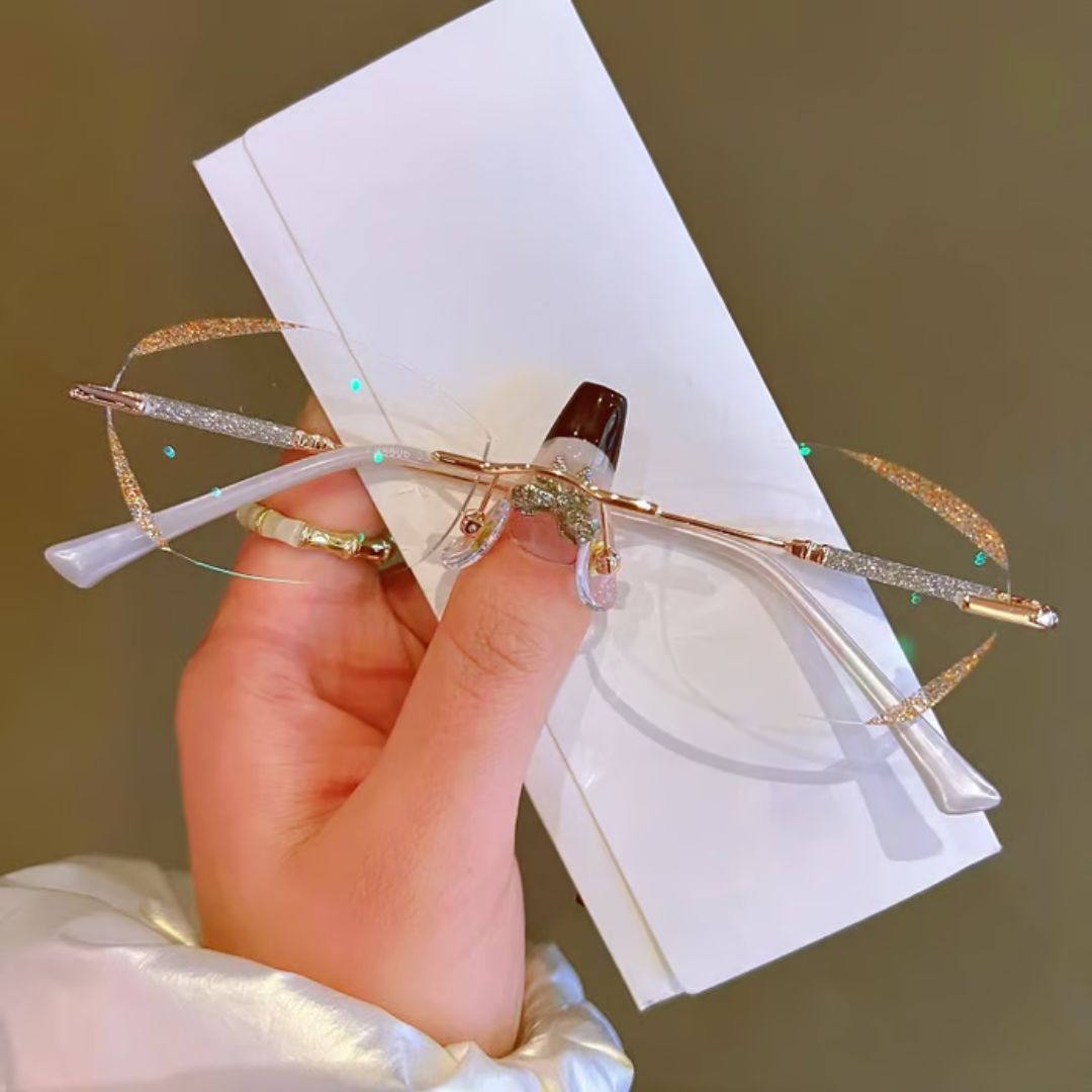 Jala Rimless Geometric Prescription Vintage Glasses