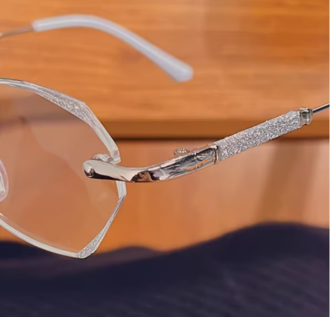 Jala Rimless Geometric Prescription Vintage Glasses
