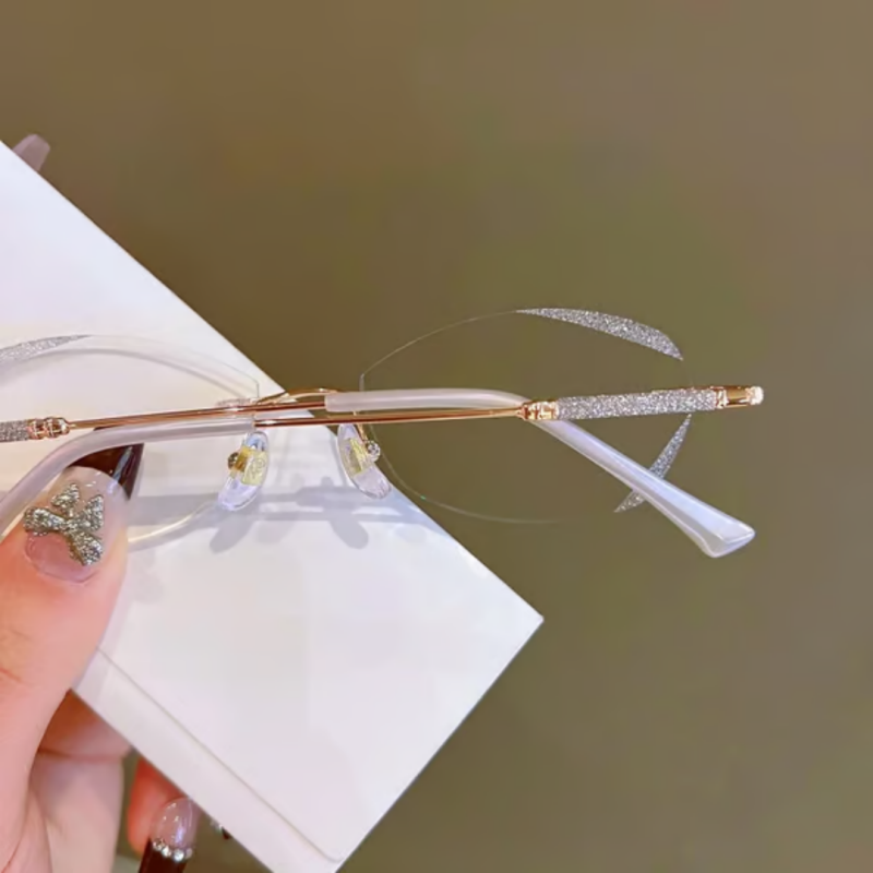 Jala Rimless Geometric Prescription Vintage Glasses