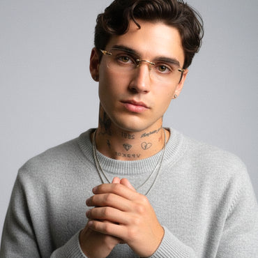 Sylus Gold Rectangle Metal Frames For Women's Eyeglasses