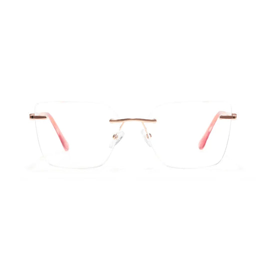 Eileen Glitter Cat Eye Rimless Glasses Women Fashion Eyewear