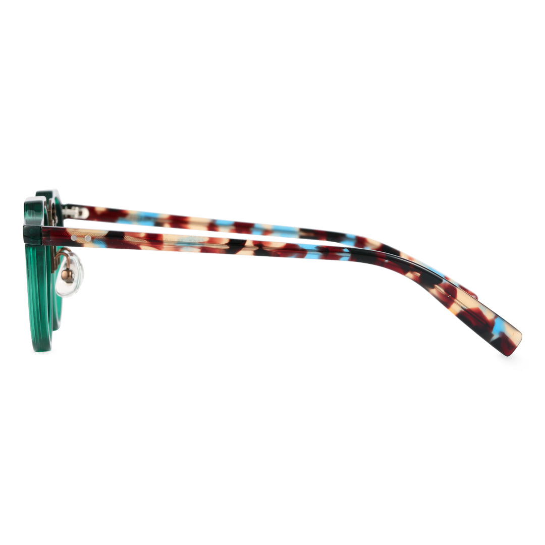 Shirley Geometric Acetate Prescription Glasses for Men and Women