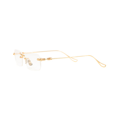 Sylus Gold Rectangle Metal Frames For Women's Eyeglasses