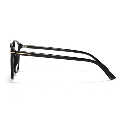 Smile Black Round TR90 Women's  Blue Light Glasses