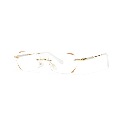 Jala Rimless Geometric Prescription Vintage Glasses