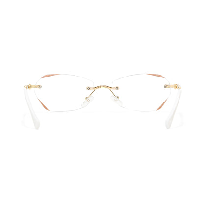 Jala Rimless Geometric Prescription Vintage Glasses