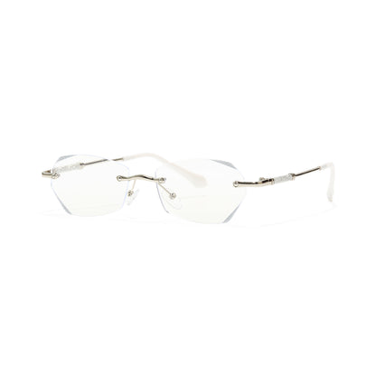 Jala Rimless Geometric Prescription Vintage Glasses