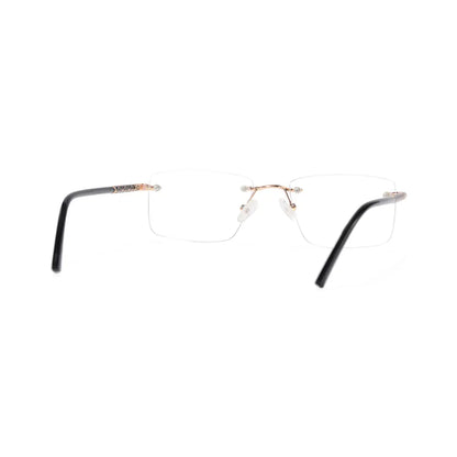 Giles Rimless Square Business Glasses with Minimalist Ultra Light Frame
