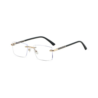 Giles Rimless Square Business Glasses with Minimalist Ultra Light Frame