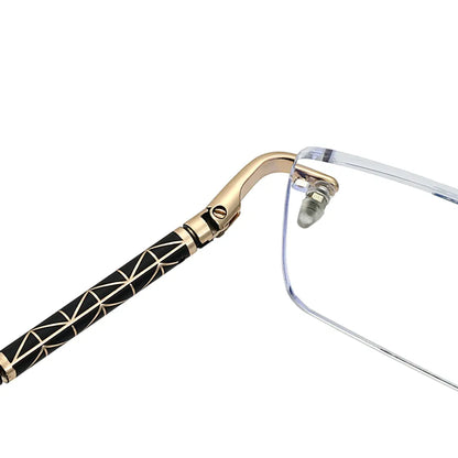 Giles Rimless Square Business Glasses with Minimalist Ultra Light Frame