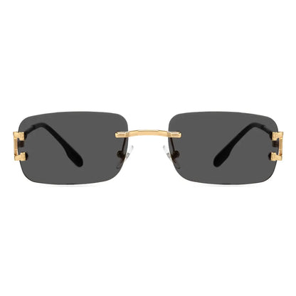 Shelby Pink Rimless Sunglasses Fashion Rectangle Women's Eyewear