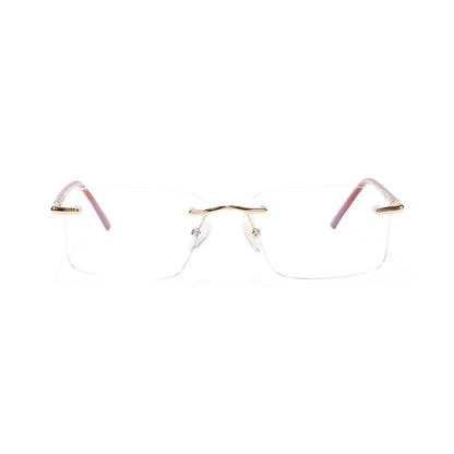 Giles Rimless Square Business Glasses with Minimalist Ultra Light Frame