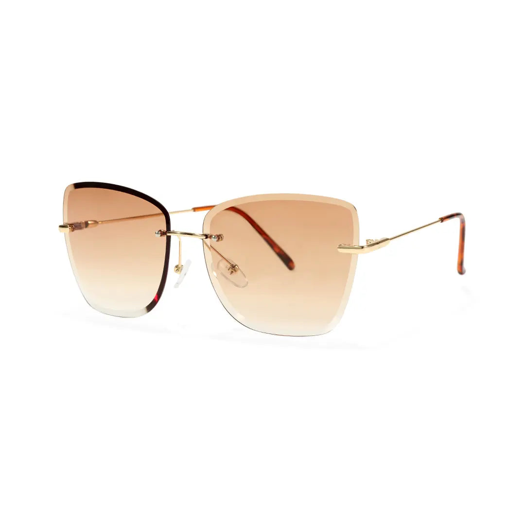 Paula Lightweight Rimless Cat Eye Sunglasses In Multiple Colors