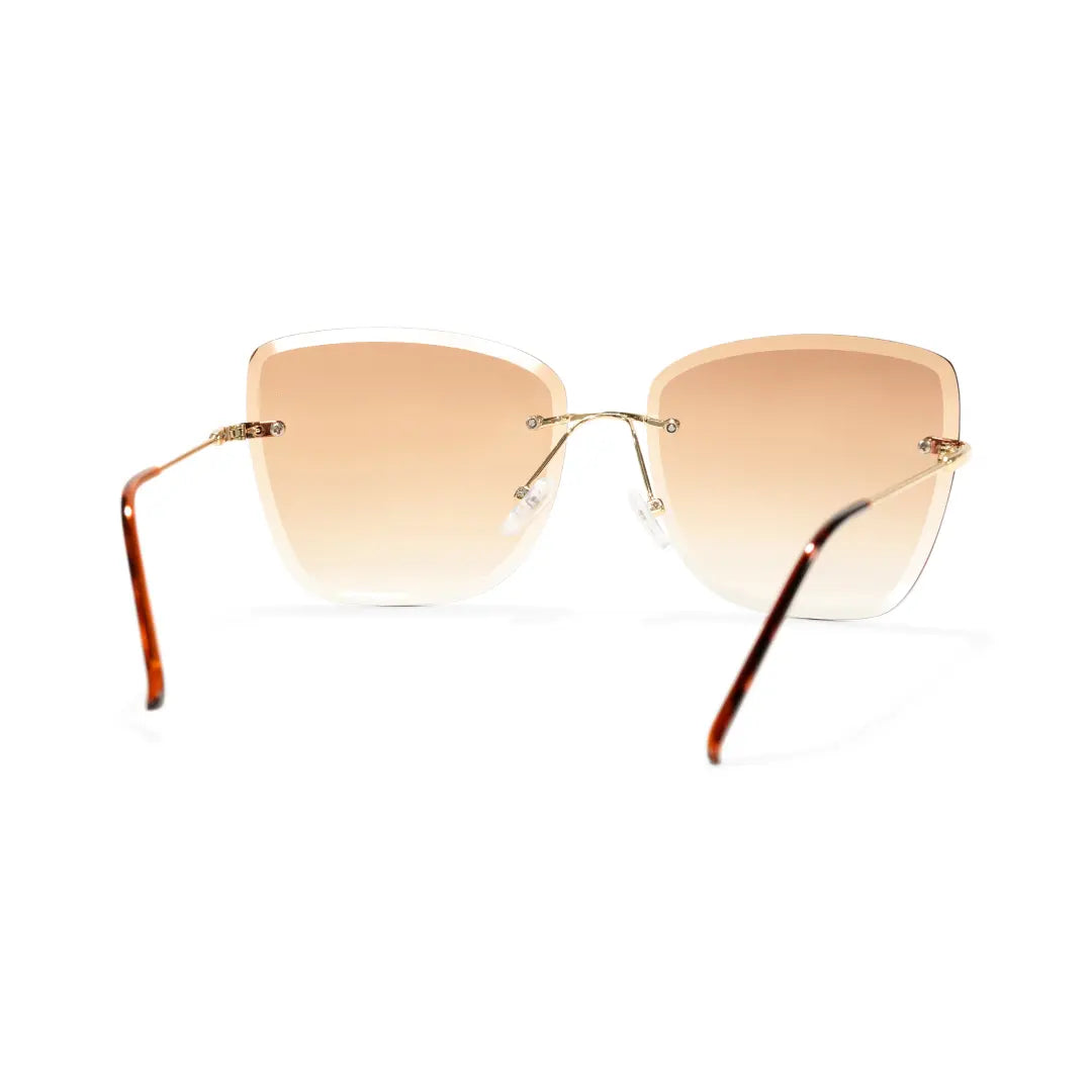 Paula Lightweight Rimless Cat Eye Sunglasses In Multiple Colors