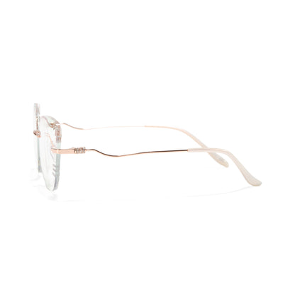 Kitty Cute Cat Eye Prescription Rimless Glasses with Blue Light Blocking