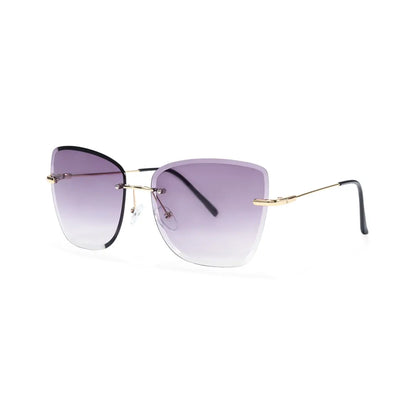 Paula Lightweight Rimless Cat Eye Sunglasses In Multiple Colors