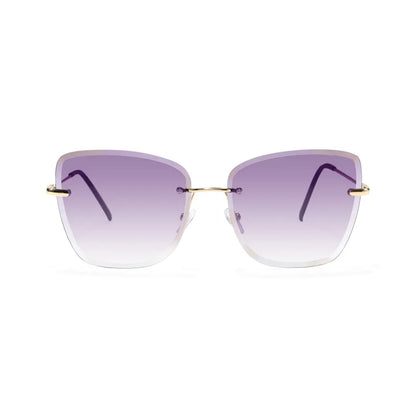 Paula Lightweight Rimless Cat Eye Sunglasses In Multiple Colors