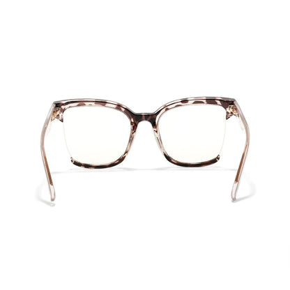 Cery Tortoise Cat Eye Half-Rim Glasses TR90 Square Prescription Eyewear