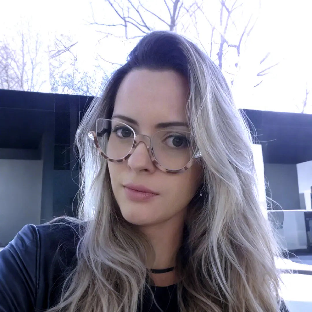 Clove TR90 Black Cat Eye Half-Rim Glasses With Prescription Lenses