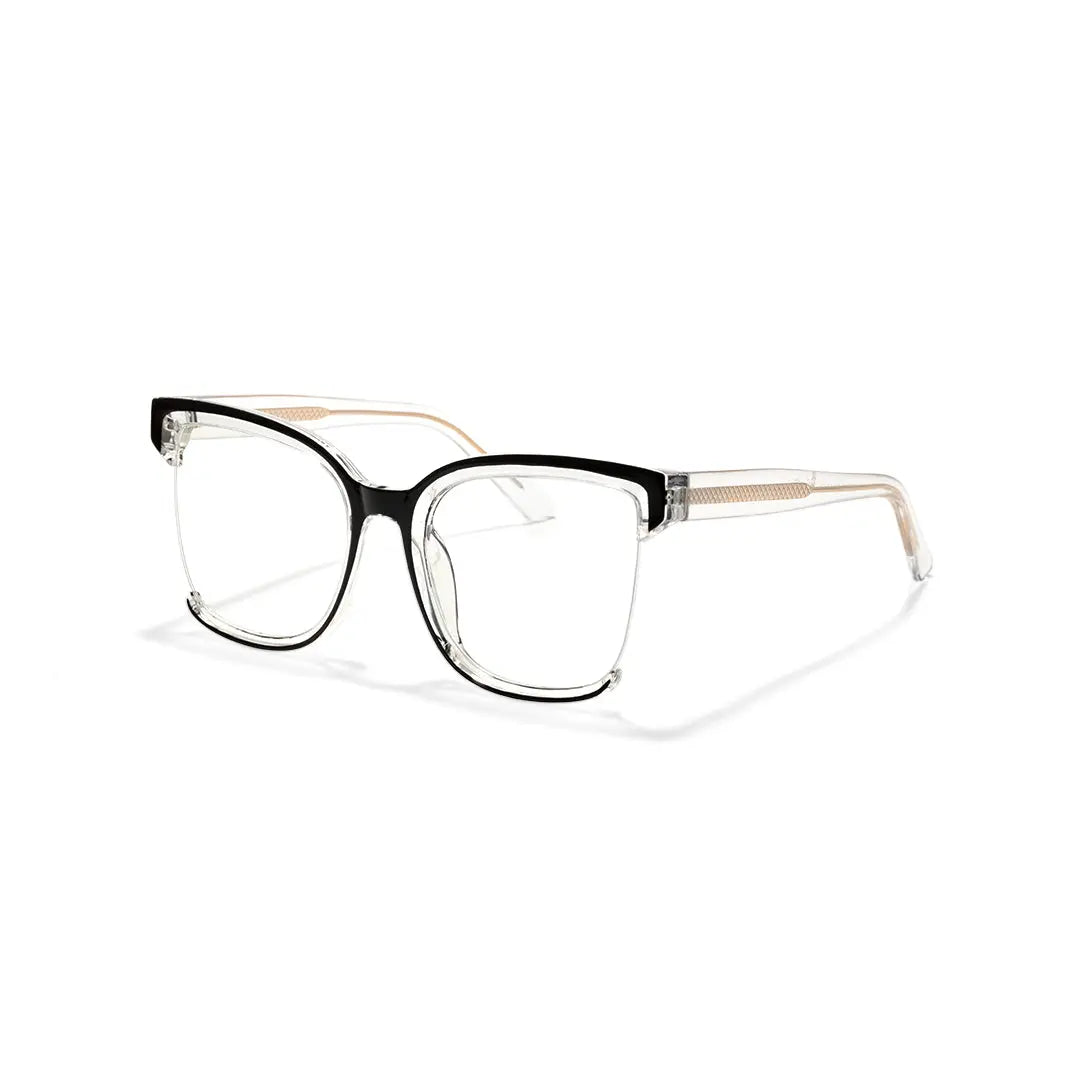 Cery Tortoise Cat Eye Half-Rim Glasses TR90 Square Prescription Eyewear