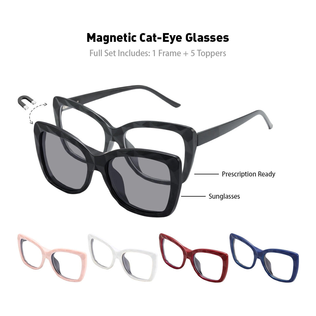 Vexon Cat Eye Magnetic Glasses with Prescription