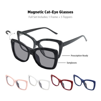 Vexon Cat Eye Magnetic Glasses with Prescription