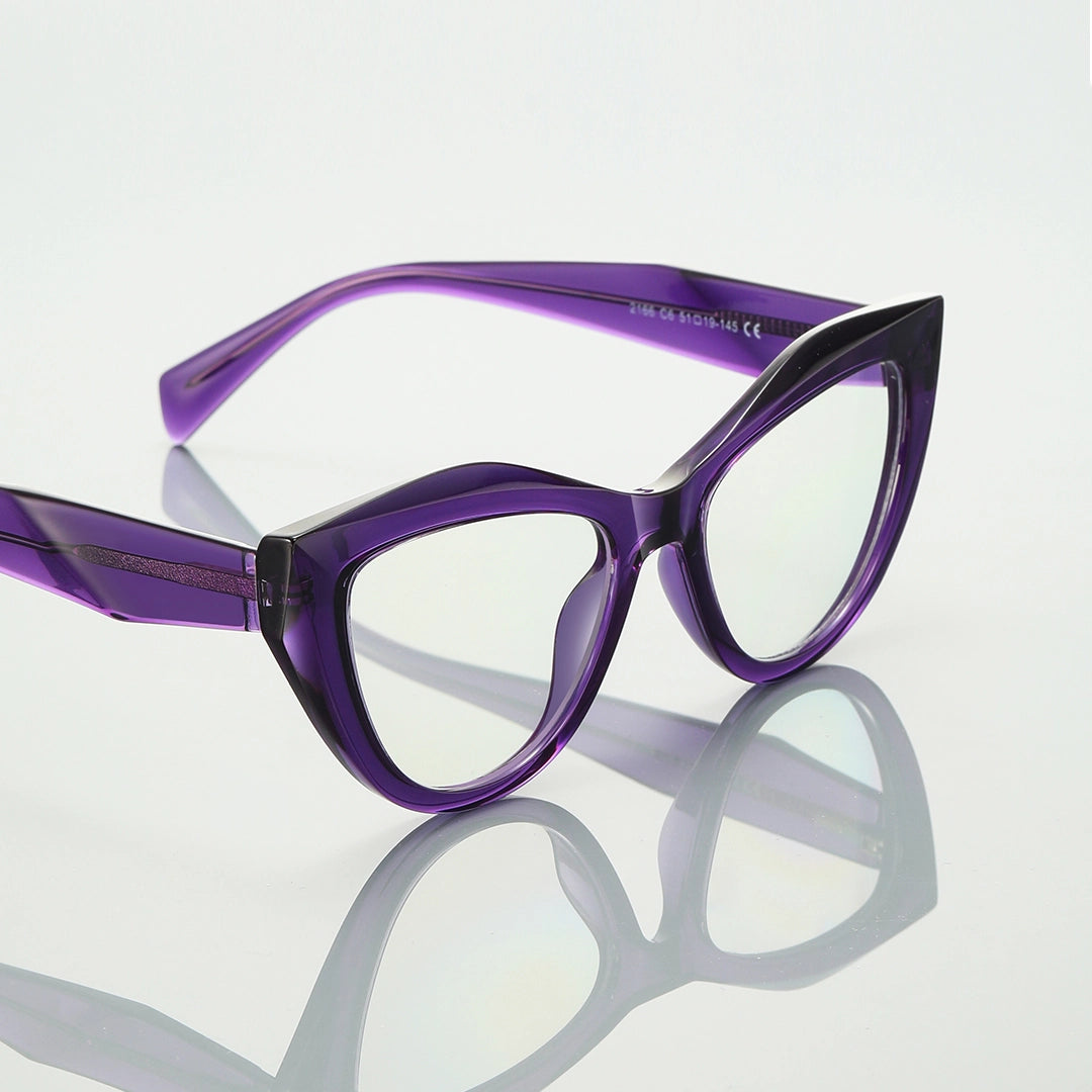 Cyril Cat Eye Purple TR90 Prescription Glasses for Women