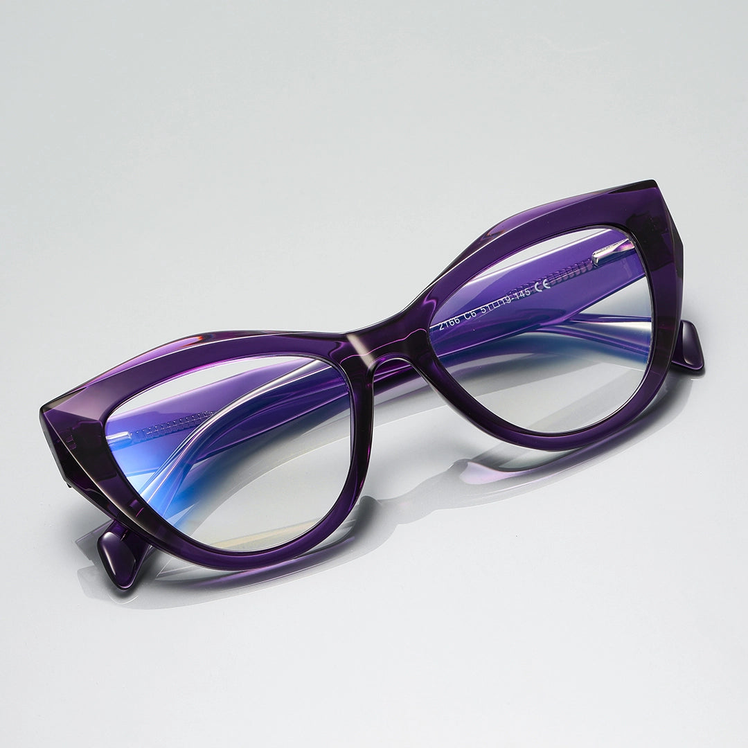 Cyril Cat Eye Purple TR90 Prescription Glasses for Women