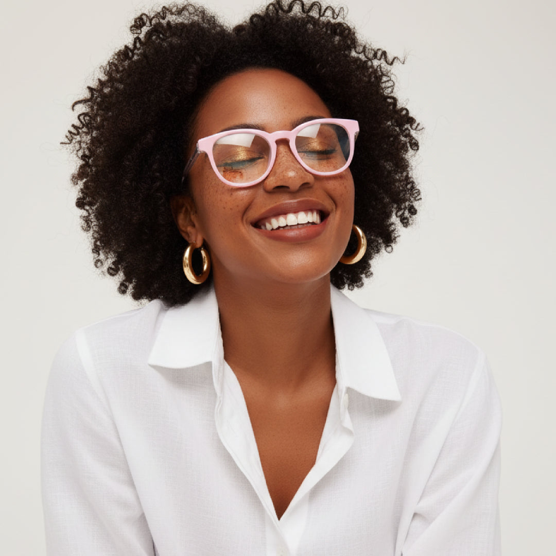 Elara Round Magnetic Eyeglasses with Colorful Toppers