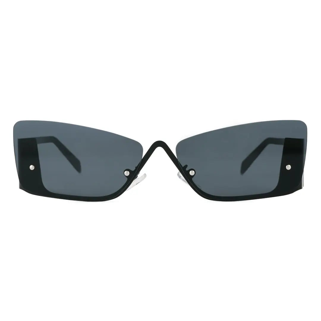 Bedia Half Rimless Sunglasses Geometric Polarized UV400 Protection