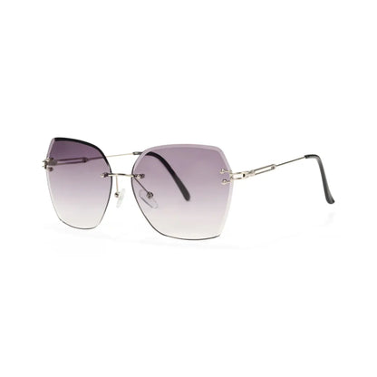 Tara Lightweight Design Rimless Shield Sunglasses With UV Protection