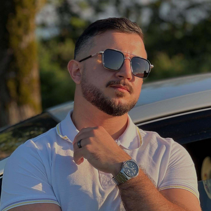 Mea Metal Aviator Gold Color Fashion Sunglasses With Spring Hinges