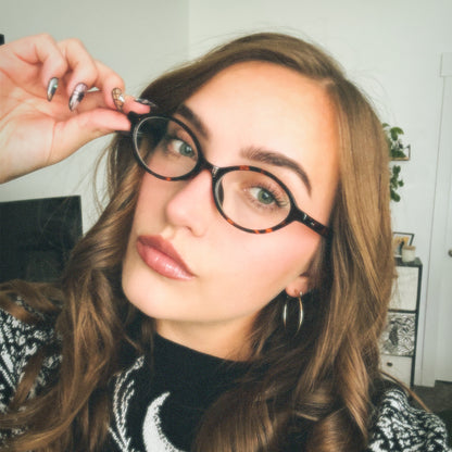 Isral Oval Prescription Glasses TR90 Full Rim Tortoise Glasses Frame