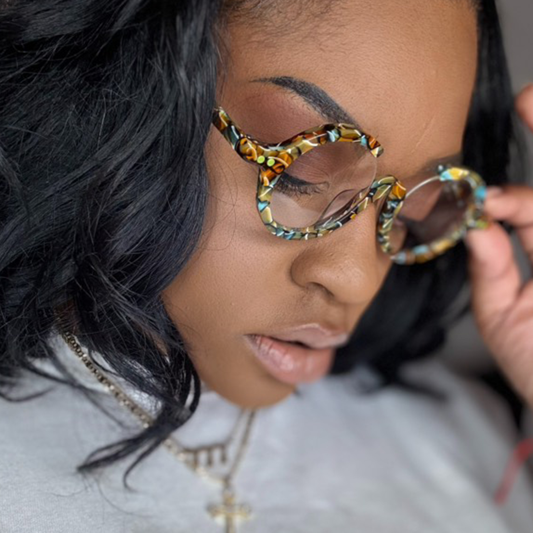 Paola Round Acetate Prescription Glasses Anti-reflective Coating