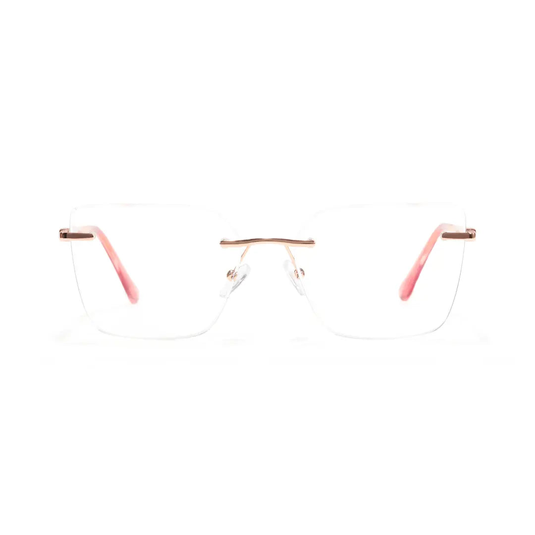 Eileen Glitter Cat Eye Rimless Glasses Women Fashion Eyewear