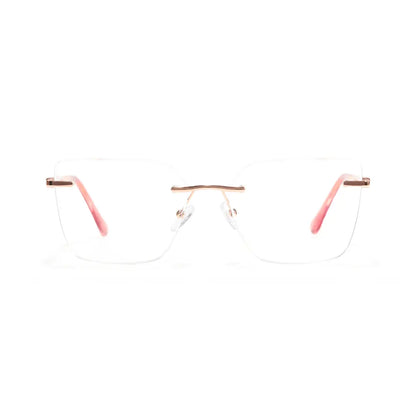 Eileen Glitter Cat Eye Rimless Glasses Women Fashion Eyewear