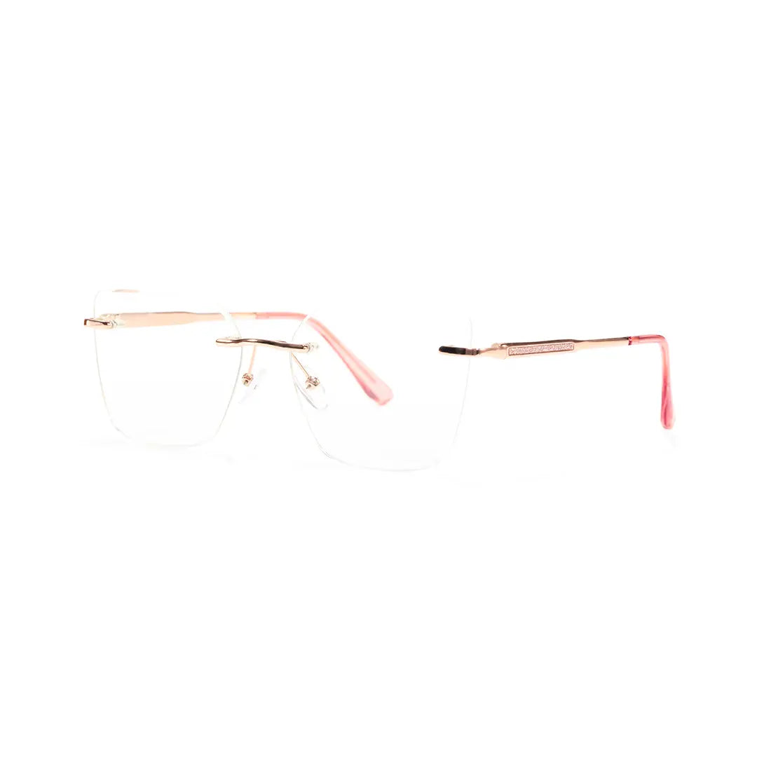 Eileen Glitter Cat Eye Rimless Glasses Women Fashion Eyewear
