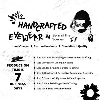 Rivet Unisex Black Square Handcrafted Prescription Glasses