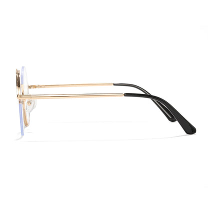 Wizard Metal Round Half Frames with Prescription Glasses