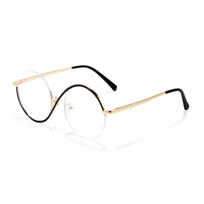 Wizard Metal Round Half Frames with Prescription Glasses