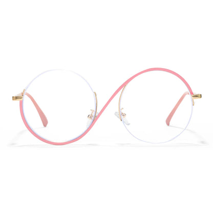 Wizard Metal Round Half Frames with Prescription Glasses