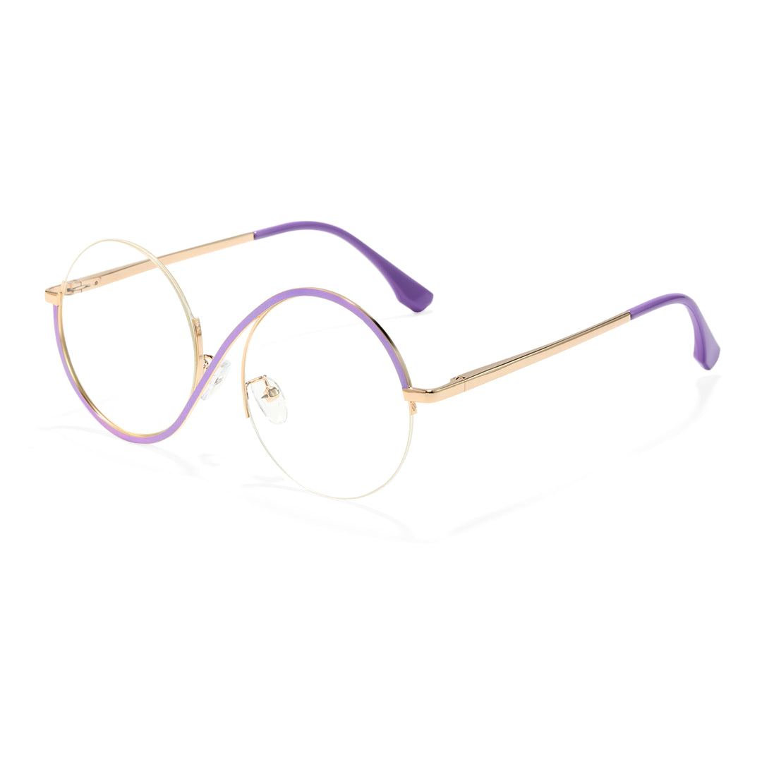 Wizard Metal Round Half Frames with Prescription Glasses
