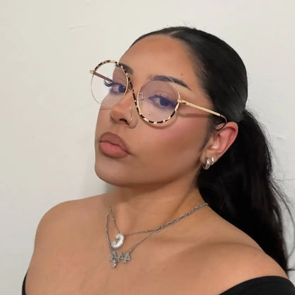 Wizard Metal Round Half Frames with Prescription Glasses