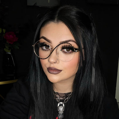 Wizard Metal Round Half Frames with Prescription Glasses