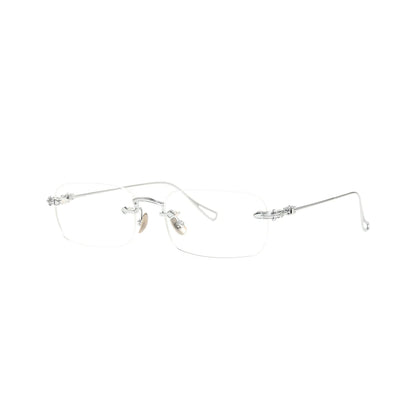 Sylus Gold Rectangle Metal Frames For Women's Eyeglasses