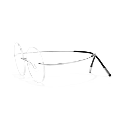 Darcy Titanium Gold Glasses Round Rimless Glasses Prescription Glasses