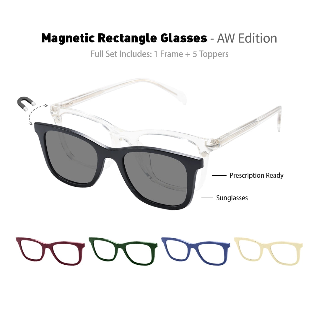 Soren Rectangle Magnetic Prescription Glasses for Women